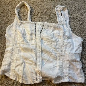 White lace free people top